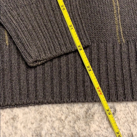 Dockers Gray/Olive Plaid Crew Neck Sweater - Picture 2 of 5